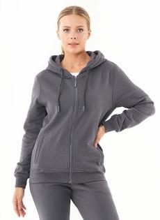 Soft Touch Zipped Hoodie Asphalt via Shop Like You Give a Damn