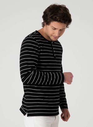 T-Shirt Longsleeve Striped Black from Shop Like You Give a Damn