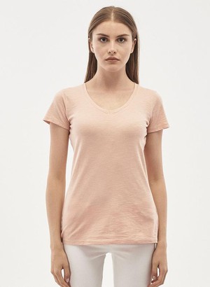 T-Shirt V-Neck Sand Pink from Shop Like You Give a Damn
