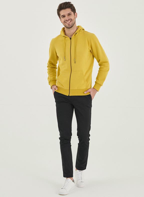 Hooded Sweat Jacket Organic Cotton Dark Yellow from Shop Like You Give a Damn