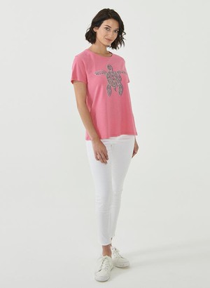 T-Shirt Organic Cotton Print Pink from Shop Like You Give a Damn