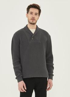 Shawl Collar Sweater Dark Grey via Shop Like You Give a Damn