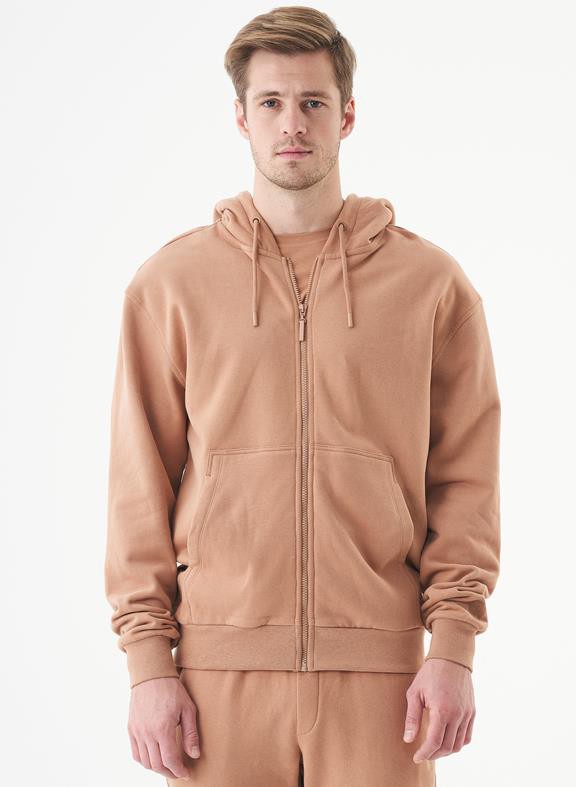 Unisex Zip-Up Hoodie Junda Light Brown from Shop Like You Give a Damn