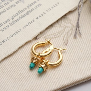 Acorn Hoops Gold Plated 22ct from Shop Like You Give a Damn