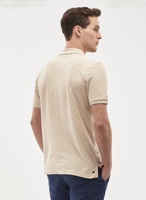 Polo Shirt Beige Wavy from Shop Like You Give a Damn