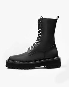 Lace-Up Boots Combat Workers Black via Shop Like You Give a Damn