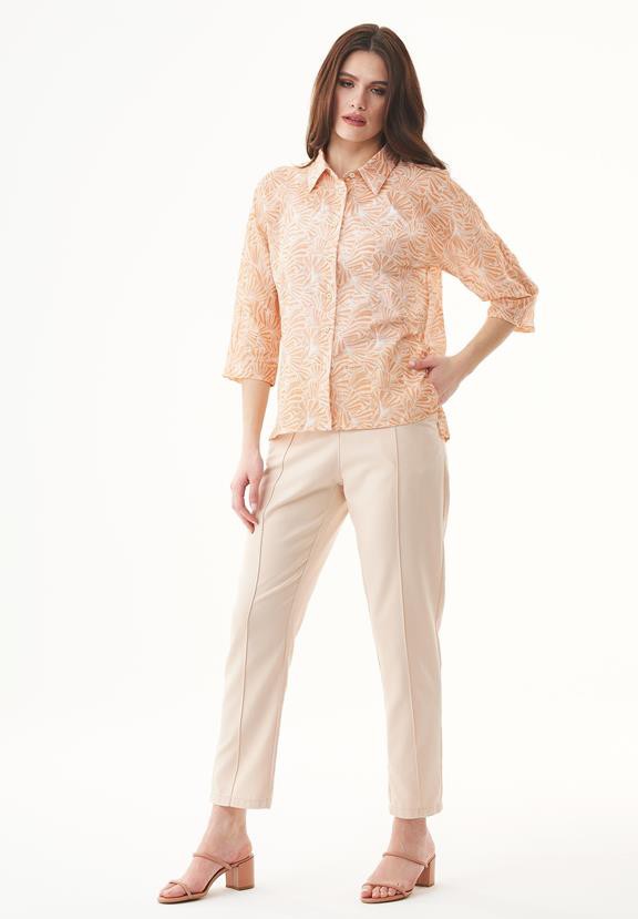 Voile Blouse Flower Light Brown from Shop Like You Give a Damn