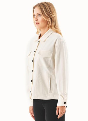 Shirt Jacket Organic Cotton Blend White from Shop Like You Give a Damn