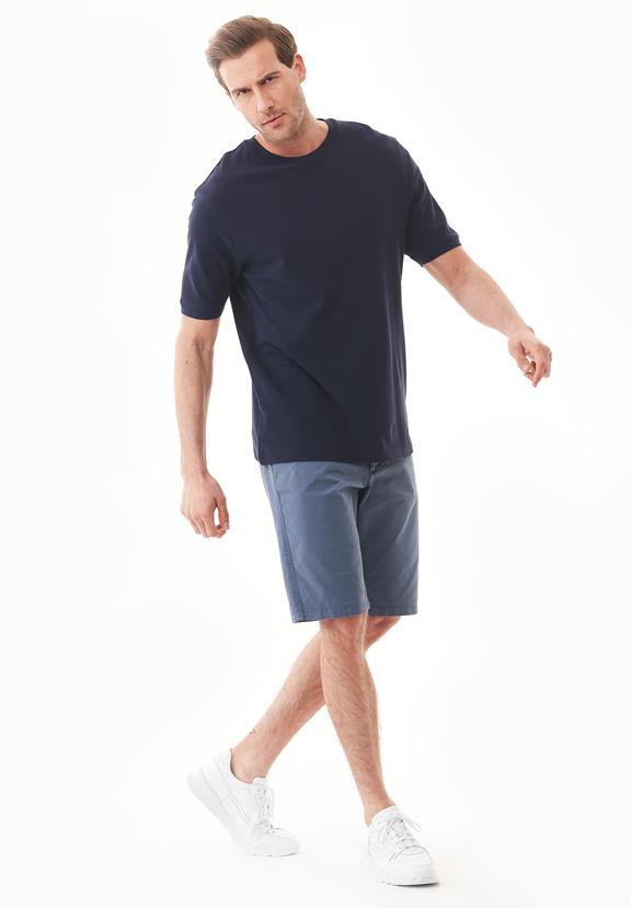 T-Shirt With Print PiquÃ© Dark Navy from Shop Like You Give a Damn