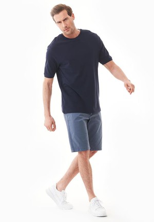 T-Shirt With Print PiquÃ© Dark Navy from Shop Like You Give a Damn