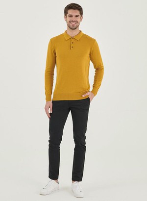 Polo Long Sleeves Organic Cotton Yellow from Shop Like You Give a Damn