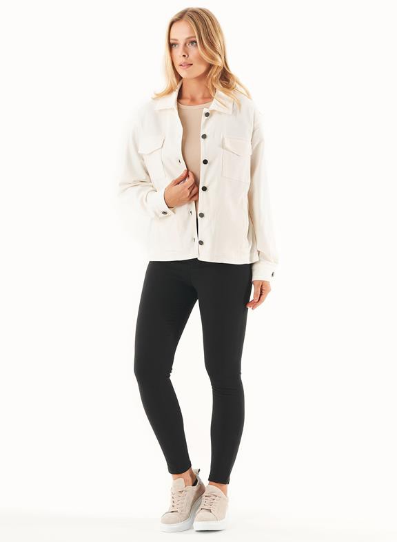Shirt Jacket Organic Cotton Blend White from Shop Like You Give a Damn