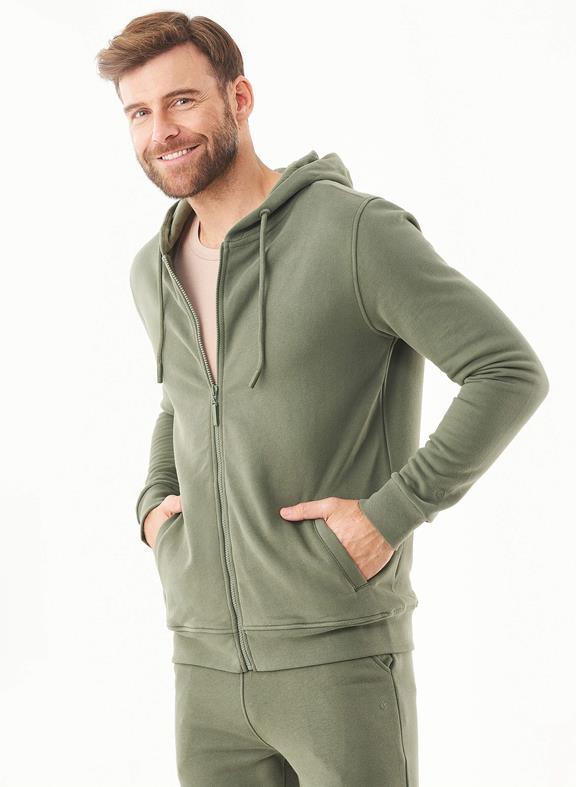 Sweat Jacket Soft Touch Mid Olive from Shop Like You Give a Damn