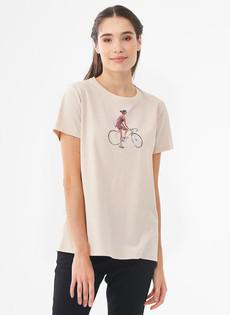 T-Shirt Bicycle Print Cream via Shop Like You Give a Damn