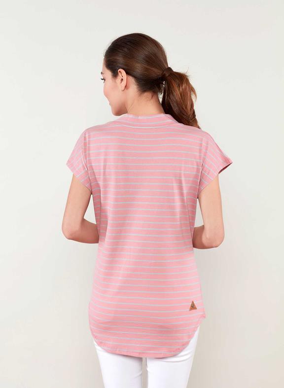 T-Shirt Contrast Seams Peachy Grey from Shop Like You Give a Damn