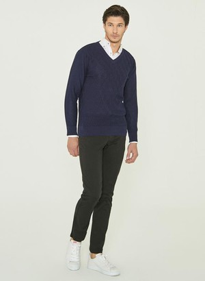 Sweater V-Neck Navy from Shop Like You Give a Damn