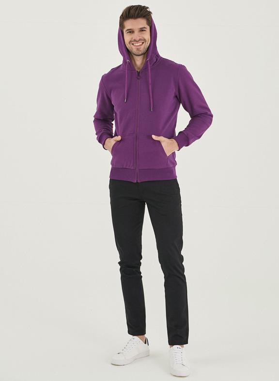Hooded Sweat Jacket Organic Cotton Purple from Shop Like You Give a Damn