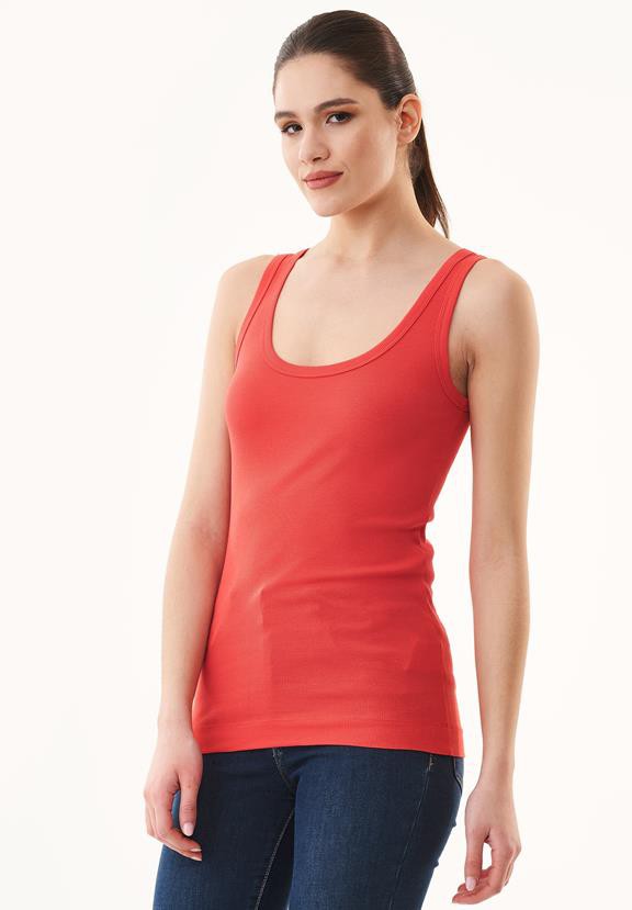 Tank Top Rib Dusty Red from Shop Like You Give a Damn