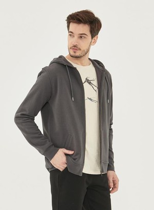 Sweat Jacket Dark Grey from Shop Like You Give a Damn Sweat Jacket Dark Grey from Shop Like You Give a Damn