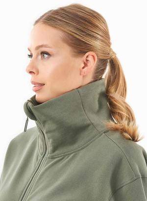 Soft Touch Sweat Jacket Olive from Shop Like You Give a Damn