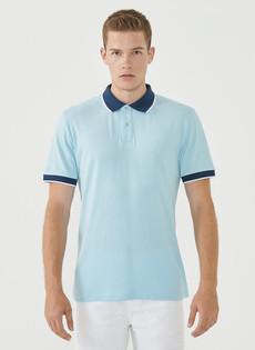 Polo Shirt Organic Cotton Light Blue via Shop Like You Give a Damn