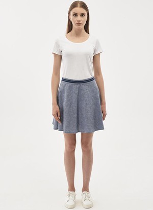 Skirt Denim Look Linen Mix from Shop Like You Give a Damn