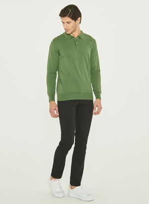 Polo Long Sleeves Organic Cotton Green from Shop Like You Give a Damn