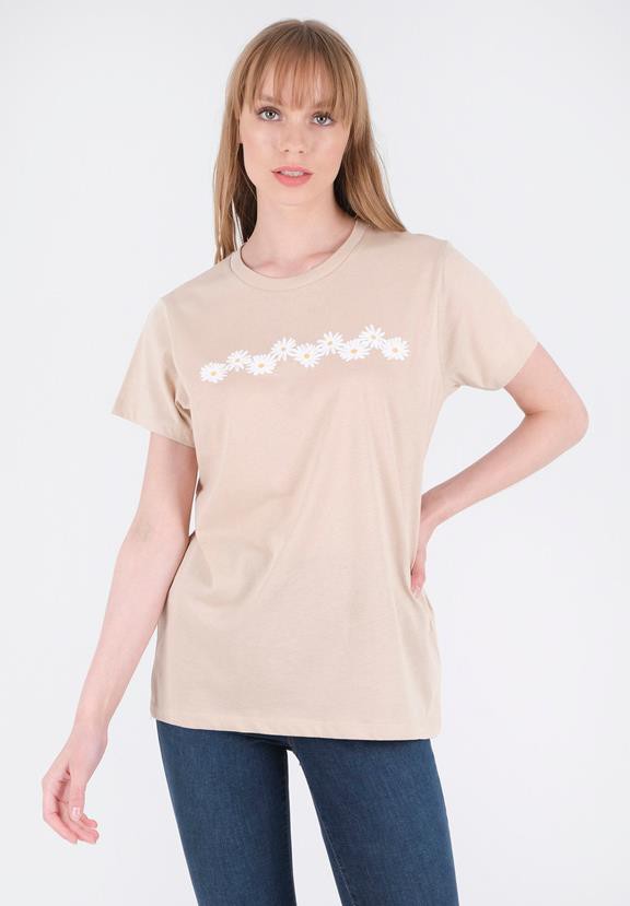T-Shirt With Print Beige from Shop Like You Give a Damn