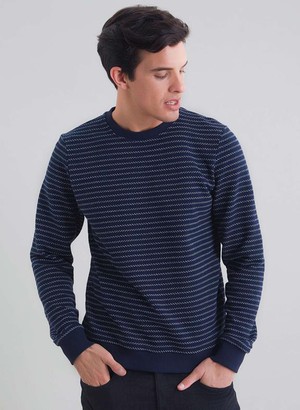 Sweatshirt Striped Navy from Shop Like You Give a Damn