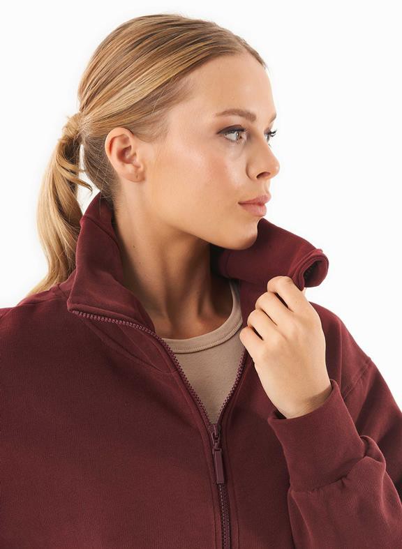 Soft Touch Sweat Jacket Bordeaux from Shop Like You Give a Damn