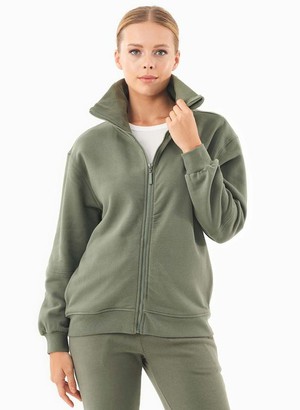 Soft Touch Sweat Jacket Olive from Shop Like You Give a Damn