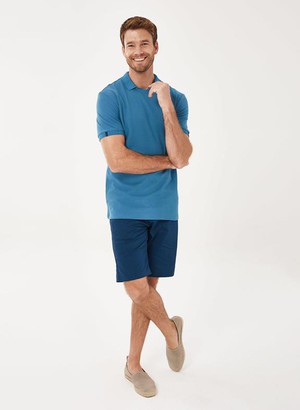 Polo Shirt V-Neck Blue from Shop Like You Give a Damn