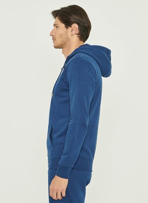 Hooded Sweat Jacket Organic Cotton Navy from Shop Like You Give a Damn