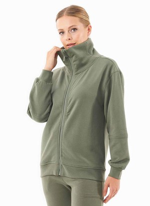 Soft Touch Sweat Jacket Olive from Shop Like You Give a Damn