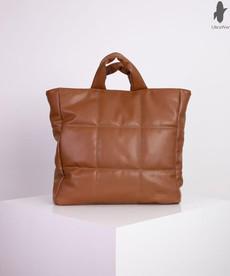 Handbag Quilted Linn Caramel Brown via Shop Like You Give a Damn