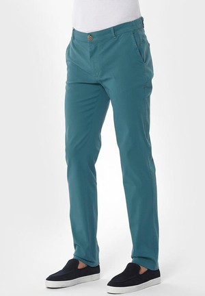 Chino Pants Petrol Green from Shop Like You Give a Damn