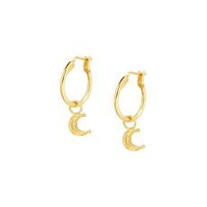 Earrings Tiny Moon Gold Vermeil via Shop Like You Give a Damn