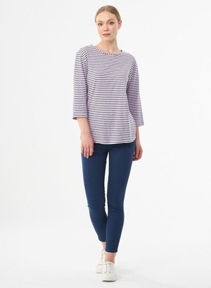 Striped Top 3/4 Sleeves Lavender from Shop Like You Give a Damn
