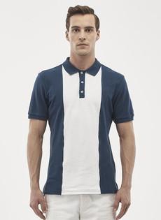 Polo Shirt With Contrast Stripes Navy via Shop Like You Give a Damn