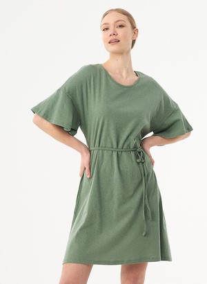 Jersey Dress Organic Cotton Linen Green from Shop Like You Give a Damn