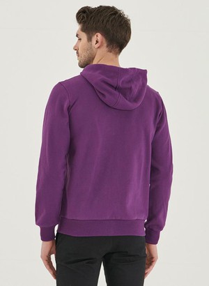 Hooded Sweat Jacket Organic Cotton Purple from Shop Like You Give a Damn