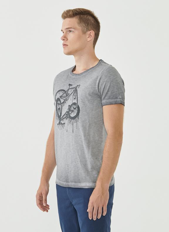 T-Shirt Two Bikes Grey from Shop Like You Give a Damn