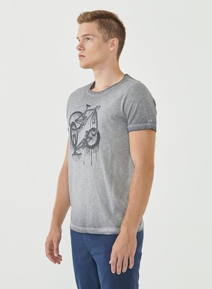 T-Shirt Two Bikes Grey from Shop Like You Give a Damn