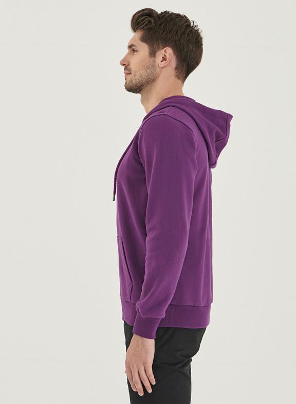 Hooded Sweat Jacket Organic Cotton Purple from Shop Like You Give a Damn