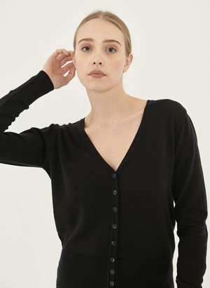 Cardigan V-Neck Black from Shop Like You Give a Damn
