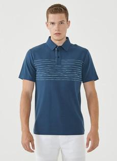 Polo Shirt Lines Navy via Shop Like You Give a Damn