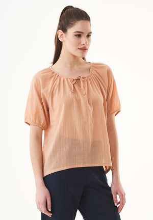 Voile Blouse Light Brown from Shop Like You Give a Damn