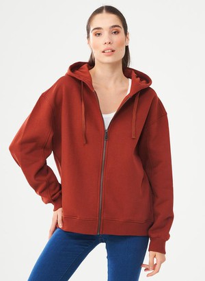 Sweat Jacket Red Brown from Shop Like You Give a Damn