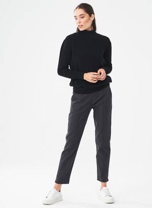 Herringbone Trousers Black from Shop Like You Give a Damn