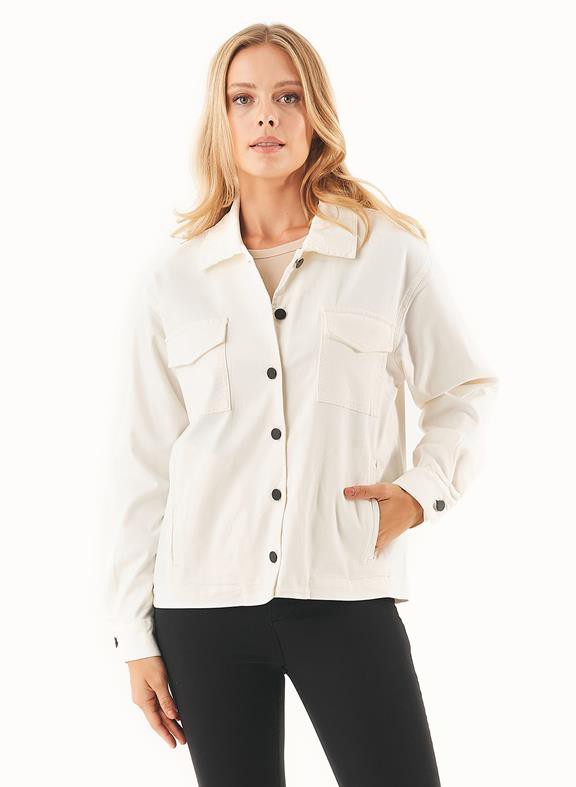 Shirt Jacket Organic Cotton Blend White from Shop Like You Give a Damn